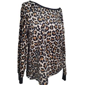 Kate Spade New York Small pajama top animal print soft stretch sweatshirt
